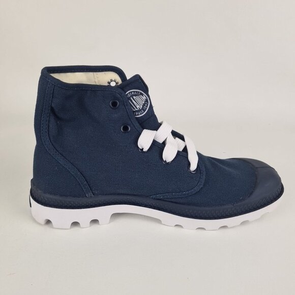 PALLADIUM Blanc Hi 72886419 Hiking Canva Boots Blue Boot SZ 6 Men = 7.5 Women - Picture 3 of 10
